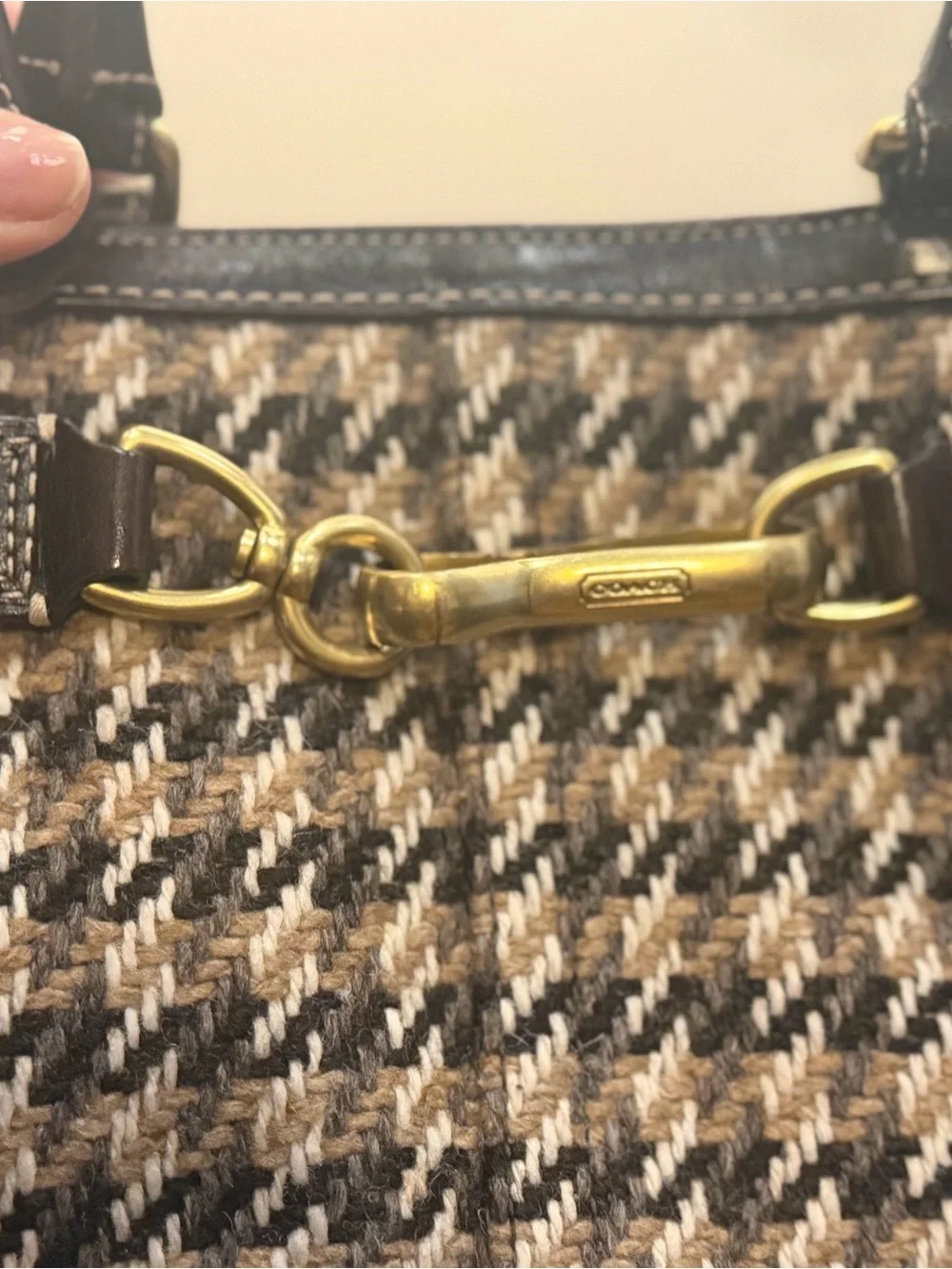 Coach satchel woven